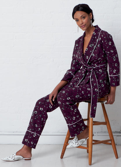 McCall's M7875 sewing pattern envelope showing wrap jacket or robe designs