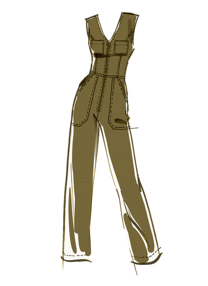 McCall's M7908 sewing pattern envelope showing jumpsuit designs