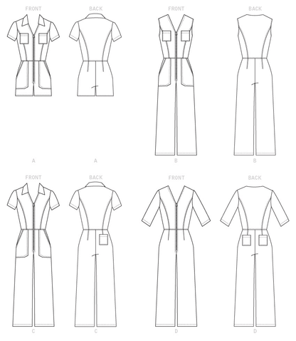 McCall's M7908 sewing pattern envelope showing jumpsuit designs