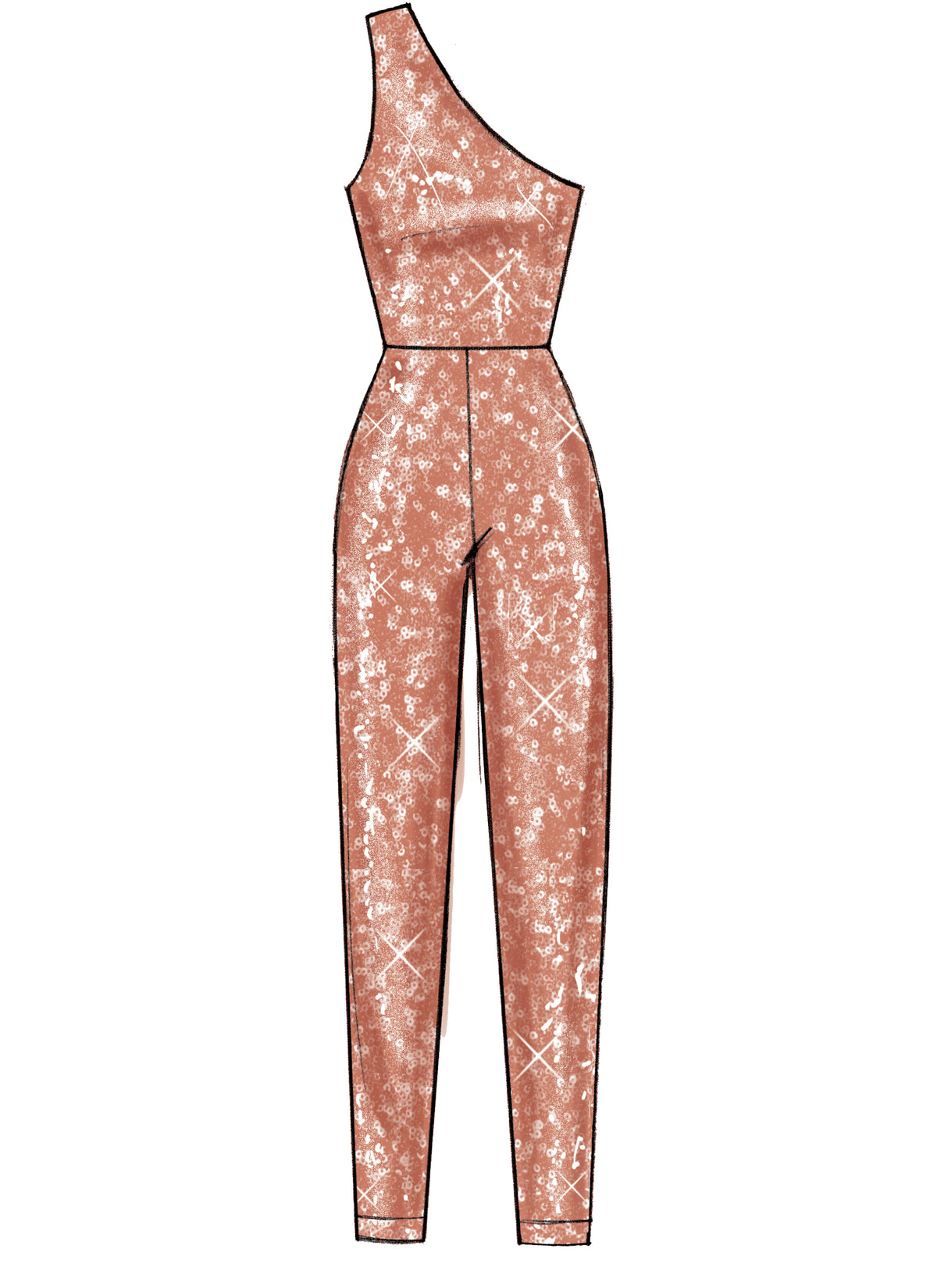 McCall's M7910 sewing pattern envelope showing pull-on knit jumpsuit designs
