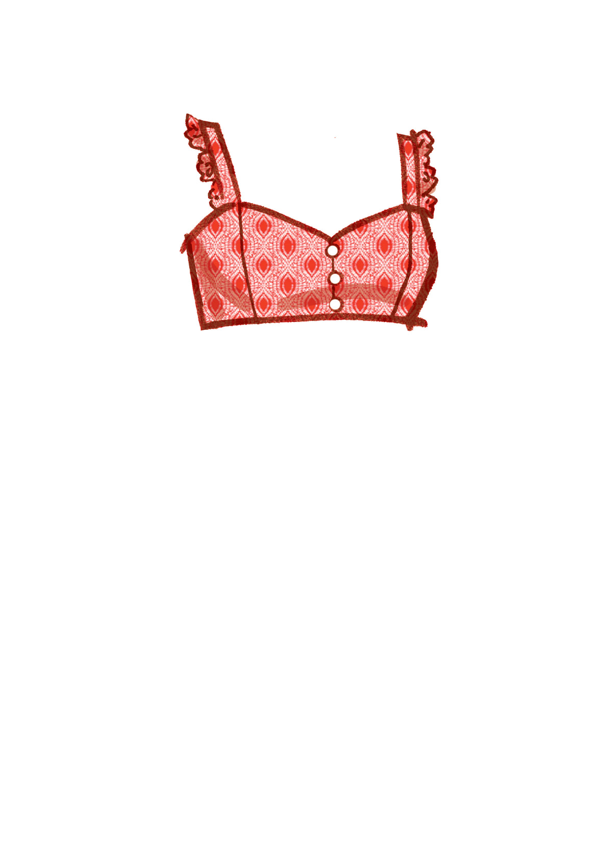 McCall's M7958 sewing pattern envelope showing lined top
