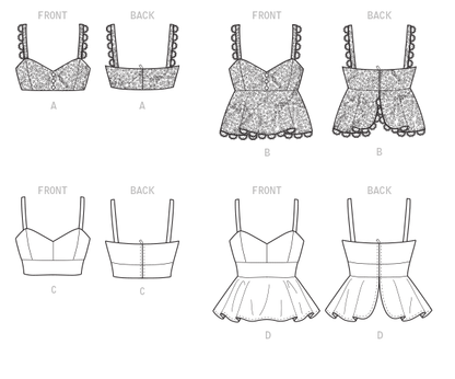 McCall's M7958 sewing pattern envelope showing lined top