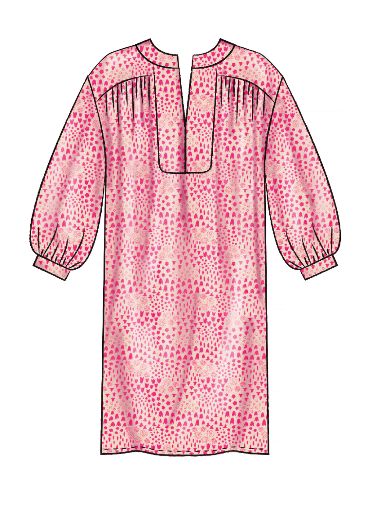McCall's M7959 sewing pattern envelope showing top, tunic and dress