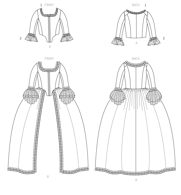 McCall's M7965 sewing pattern envelope showing costume jacket and robe