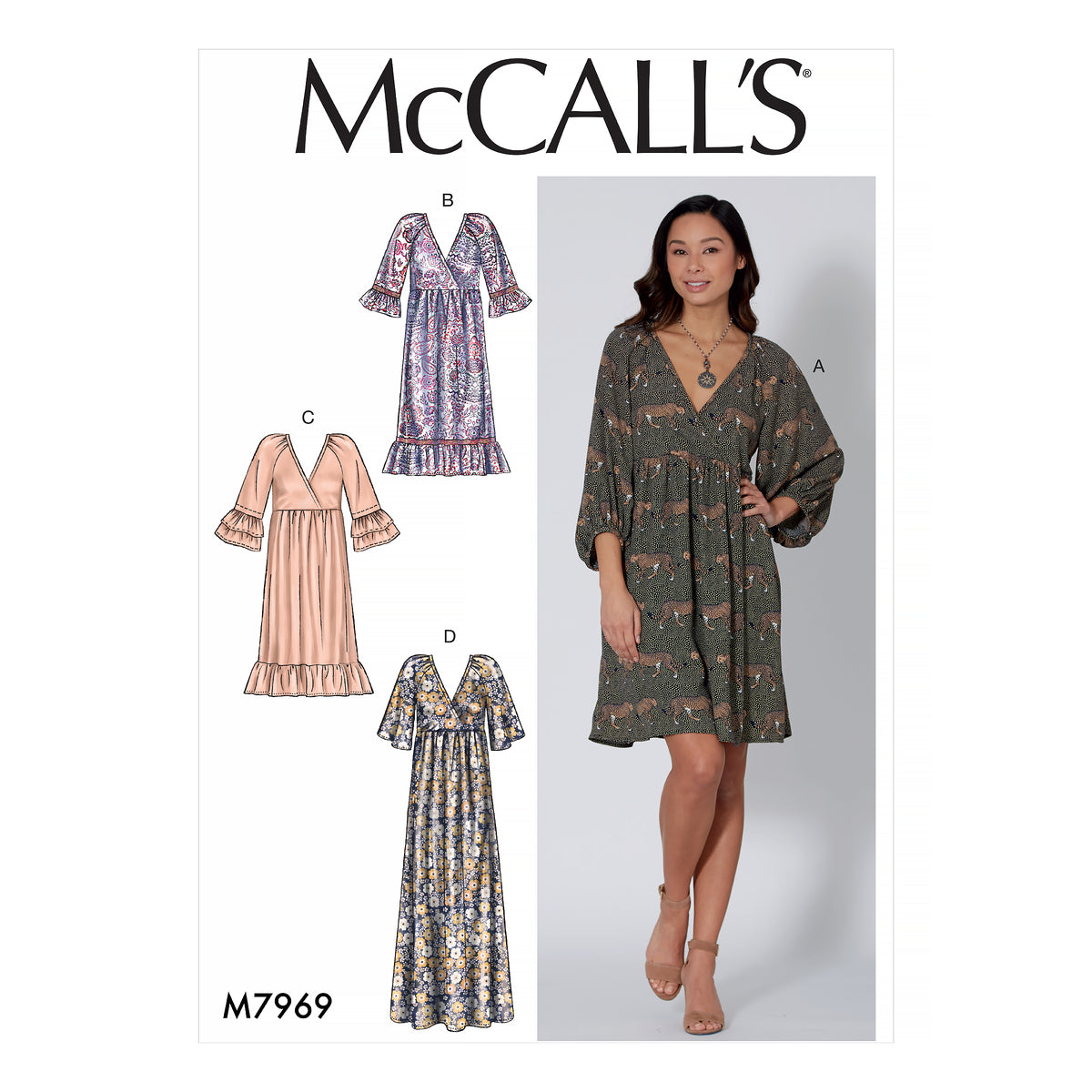 McCall's M7969 sewing pattern envelope showing pullover dress