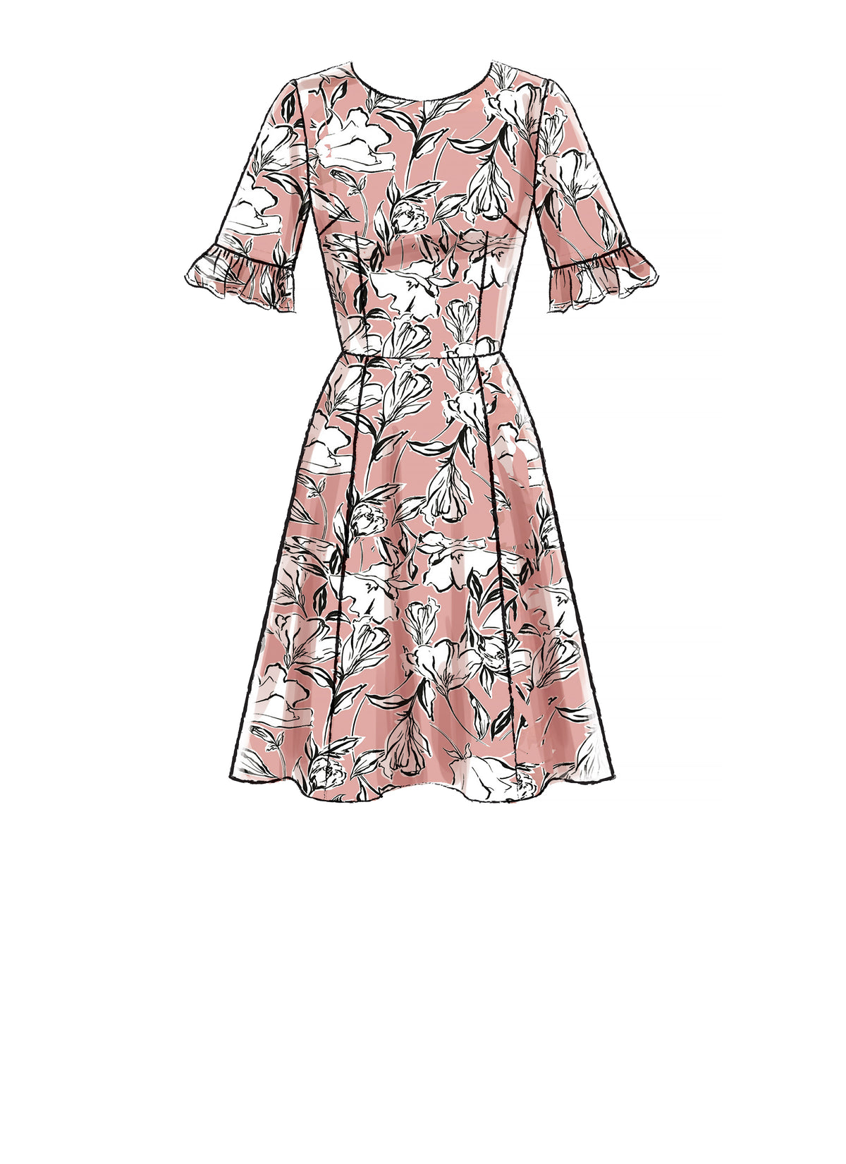 McCall's M7971 sewing pattern envelope showing dress