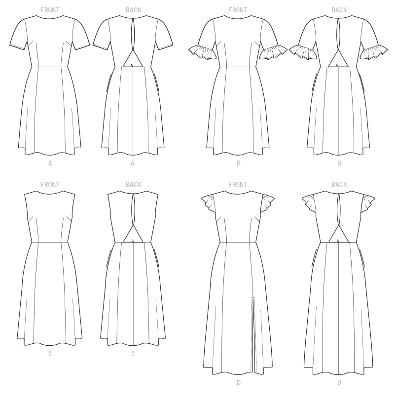 McCall's M7971 sewing pattern envelope showing dress