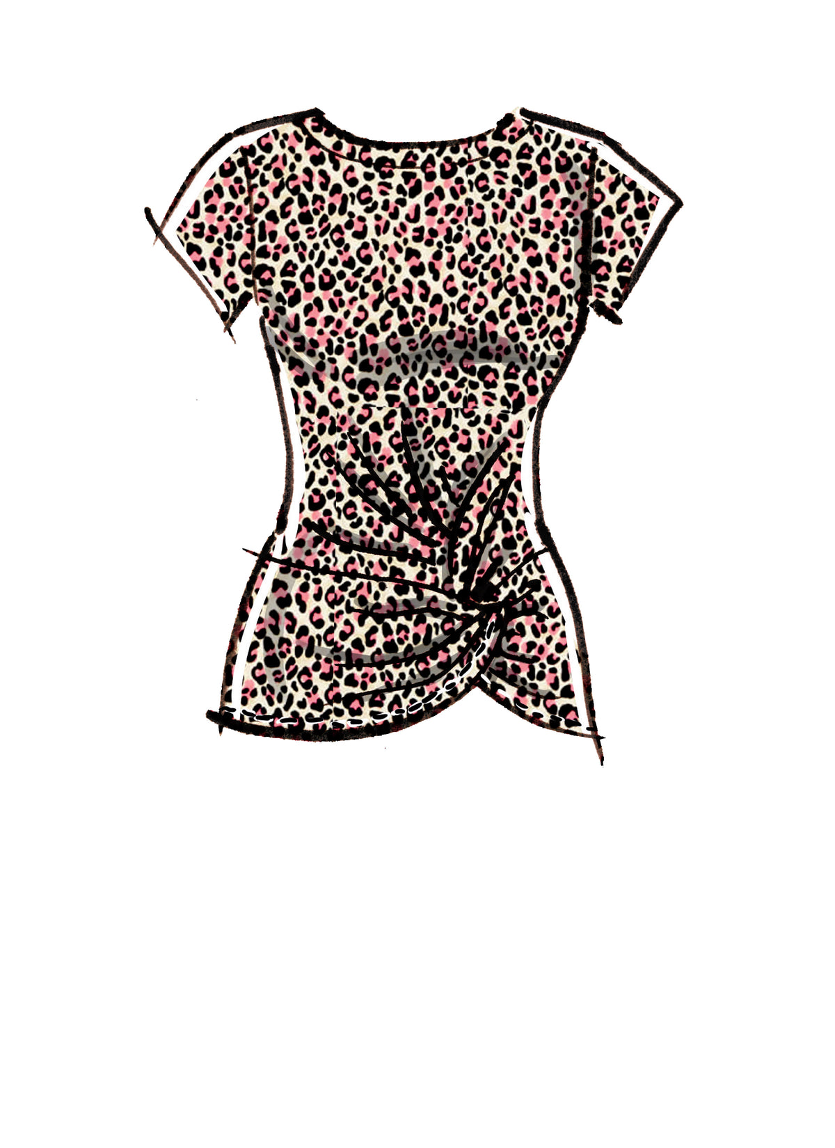 McCall's M7975 sewing pattern envelope showing knot-front top