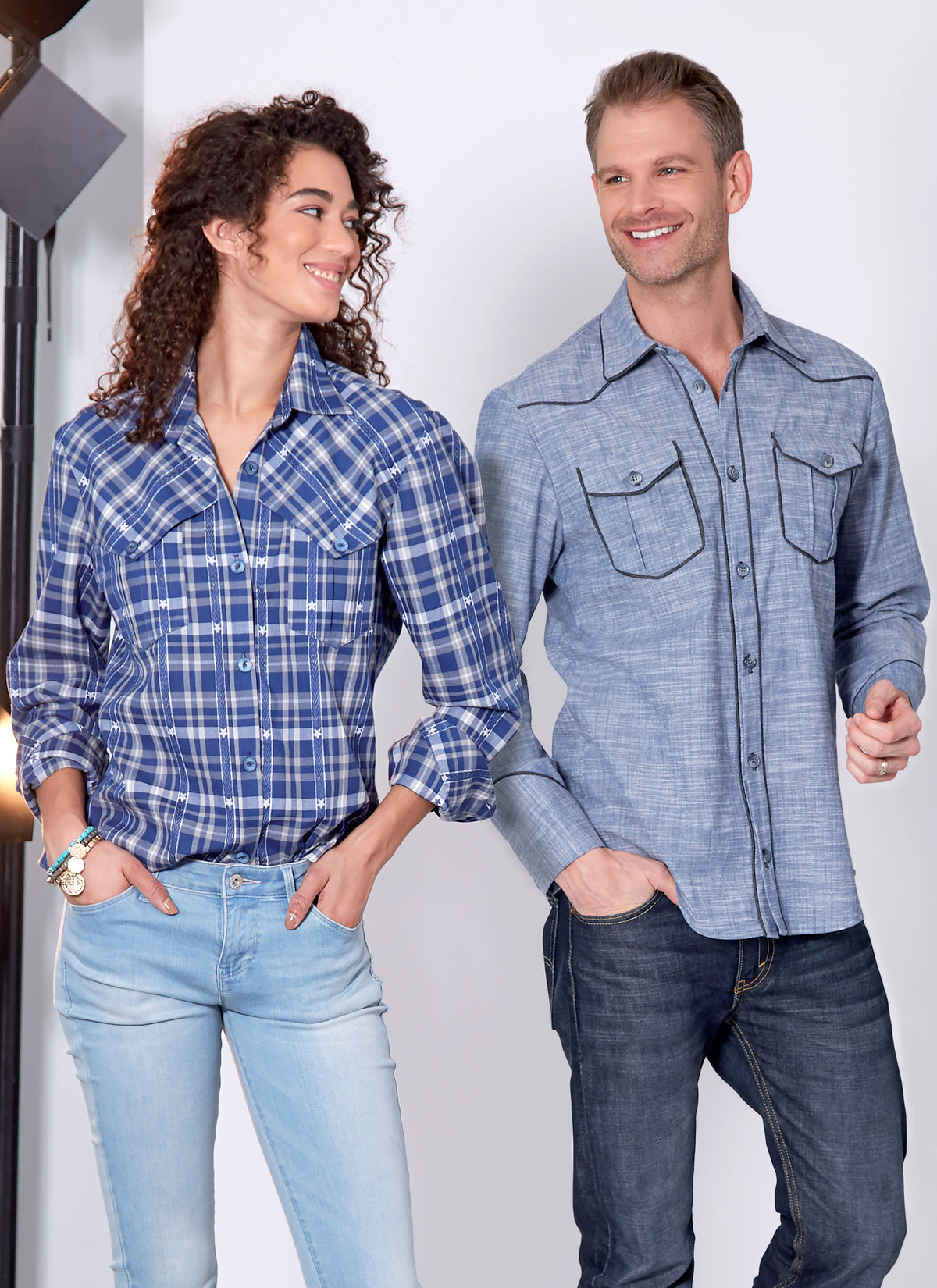 McCall's M7980 sewing pattern envelope showing unisex shirt