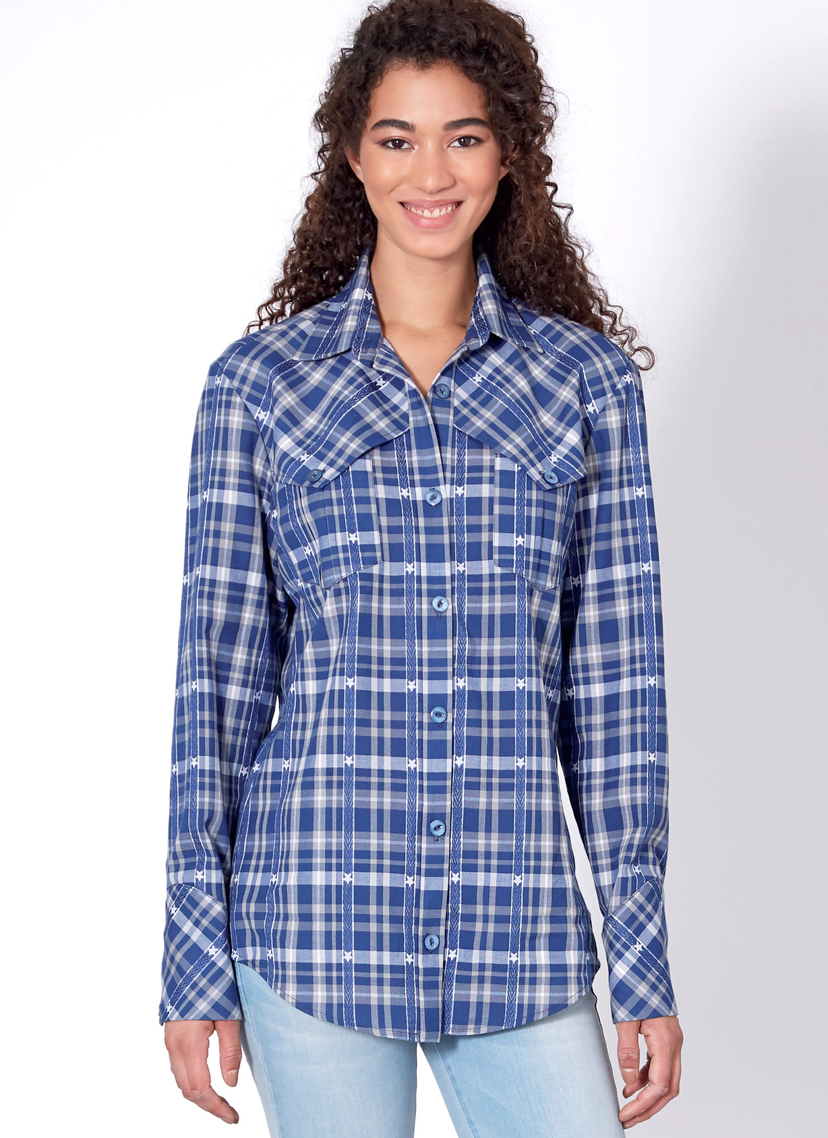 McCall's M7980 sewing pattern envelope showing unisex shirt