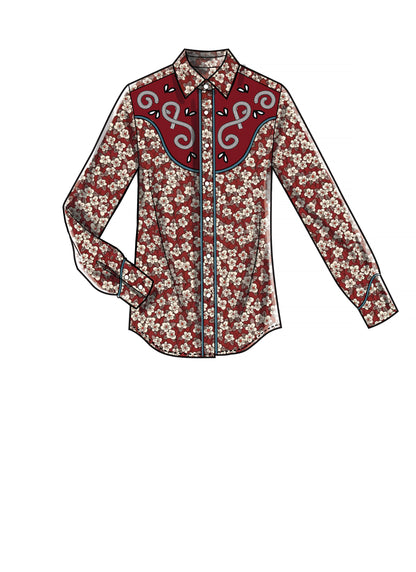 McCall's M7980 sewing pattern envelope showing unisex shirt