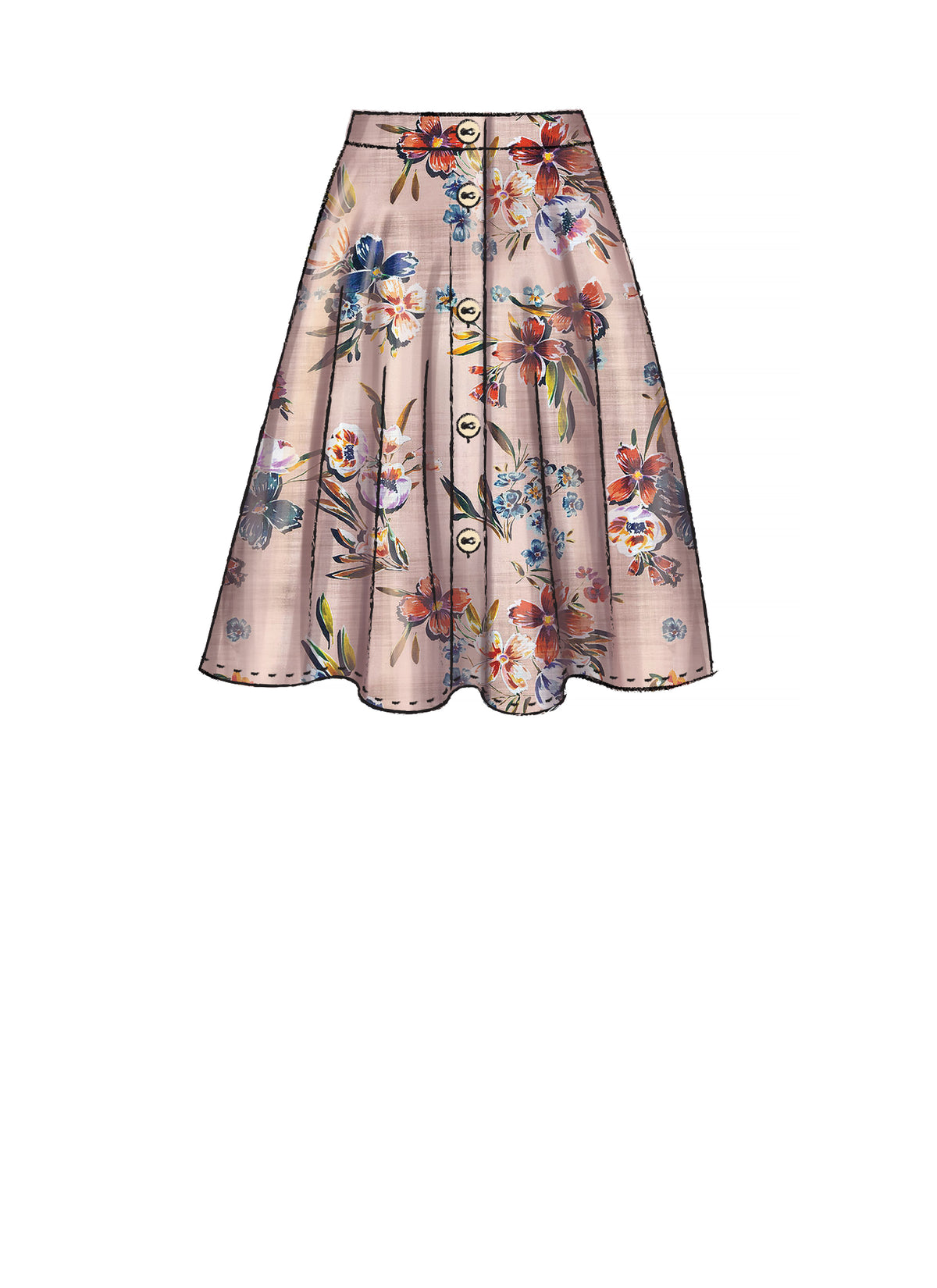 McCall's M7981 sewing pattern envelope showing skirt