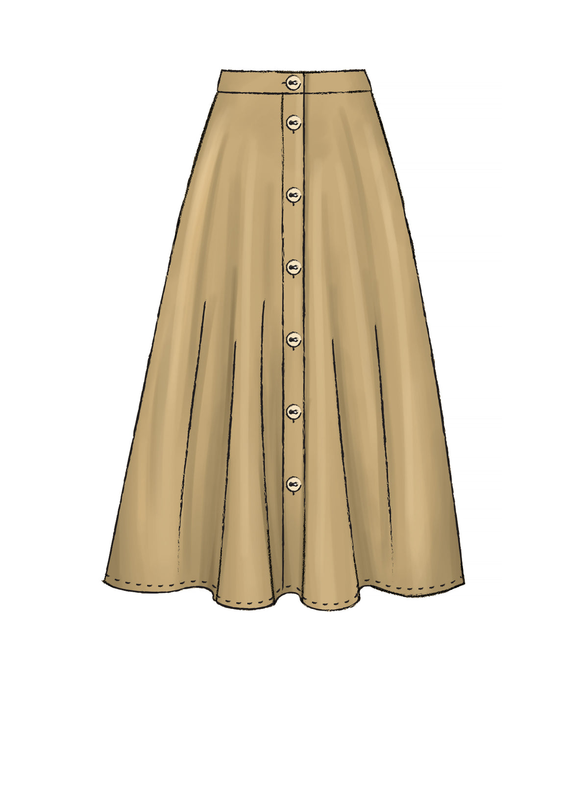 McCall's M7981 sewing pattern envelope showing skirt