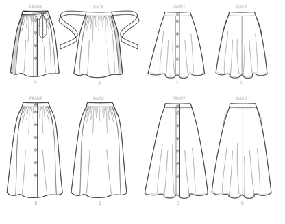 McCall's M7981 sewing pattern envelope showing skirt