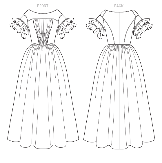 McCall's M7988 sewing pattern envelope showing costume dress