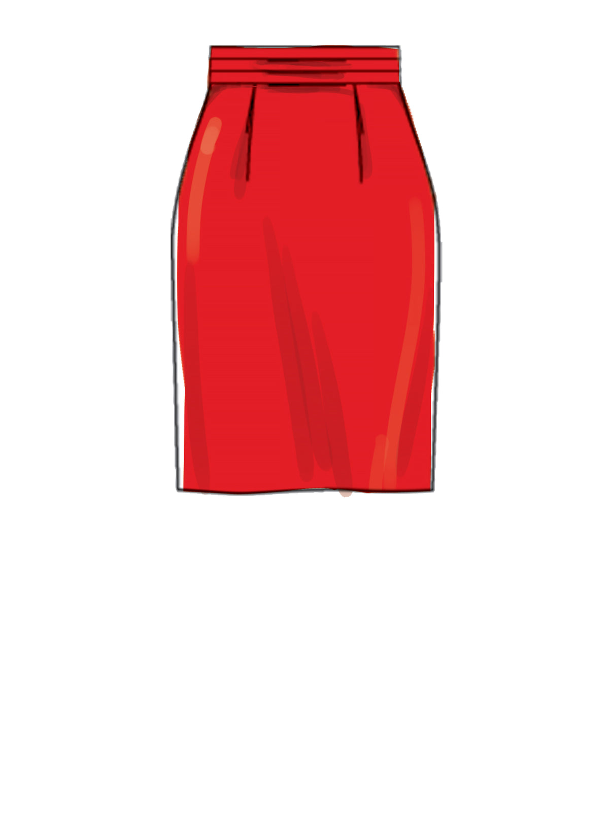 McCall's M8004 sewing pattern envelope showing lined skirt