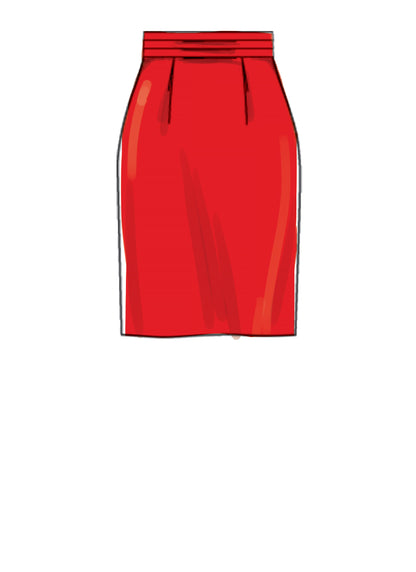 McCall's M8004 sewing pattern envelope showing lined skirt