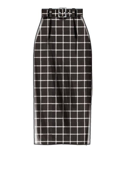 McCall's M8004 sewing pattern envelope showing lined skirt