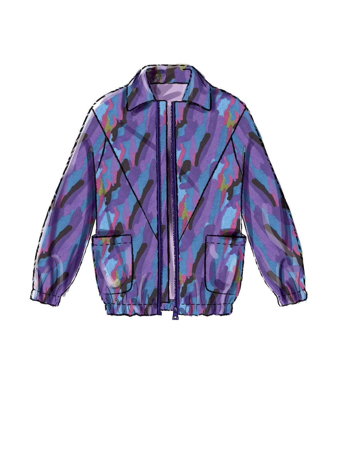 McCall's M8019 sewing pattern envelope showing lined jacket
