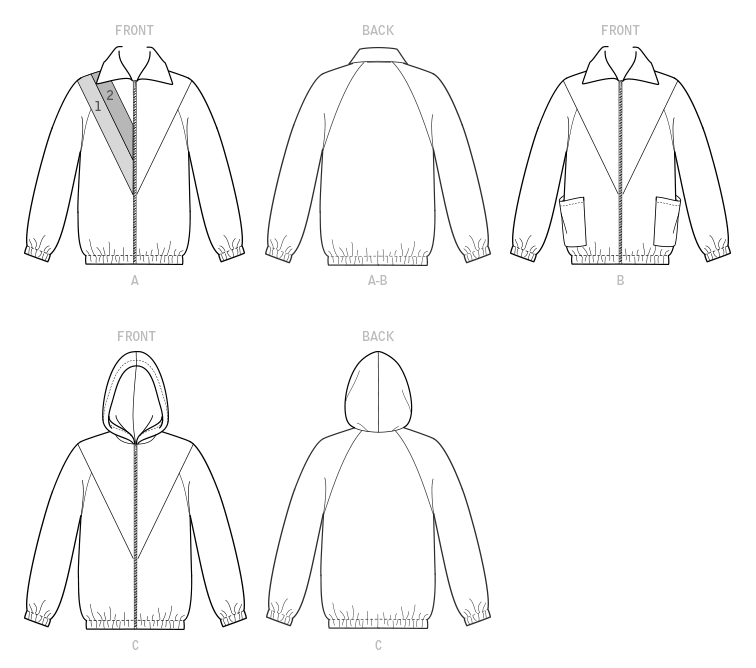 McCall's M8019 sewing pattern envelope showing lined jacket