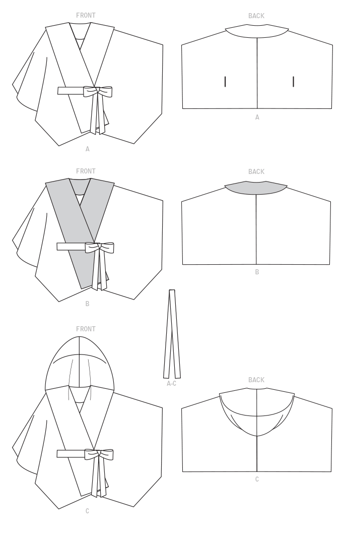 McCall's M8029 sewing pattern envelope showing wrap cape