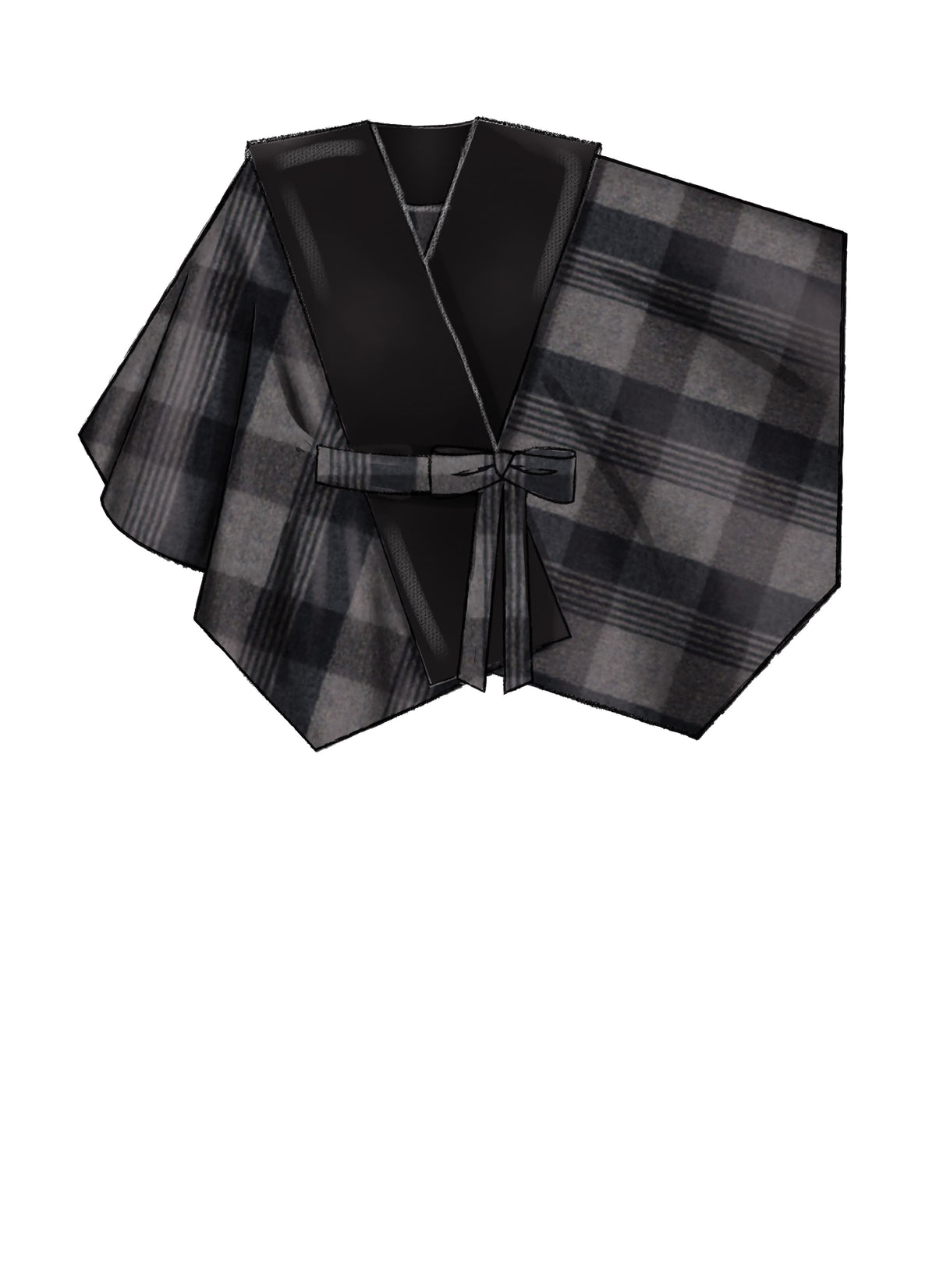 McCall's M8029 sewing pattern envelope showing wrap cape