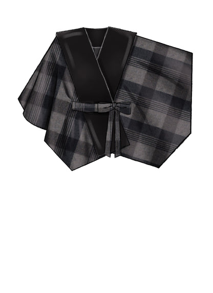McCall's M8029 sewing pattern envelope showing wrap cape