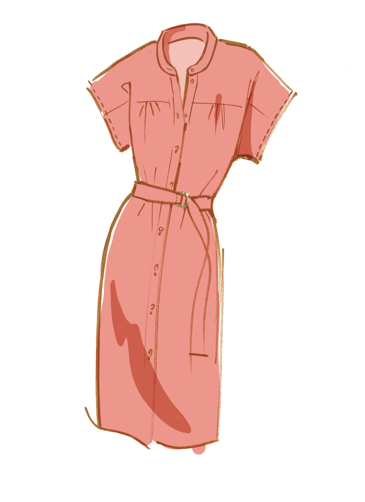 McCall's M8030 sewing pattern envelope showing shirt dress