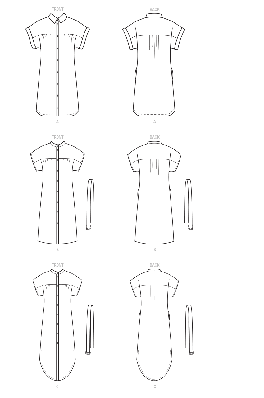 McCall's M8030 sewing pattern envelope showing shirt dress
