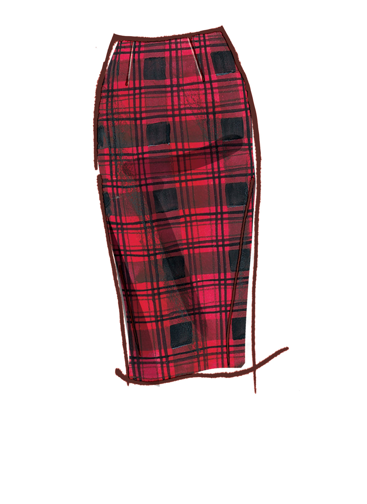 McCall's M8051 sewing pattern envelope showing skirt designs