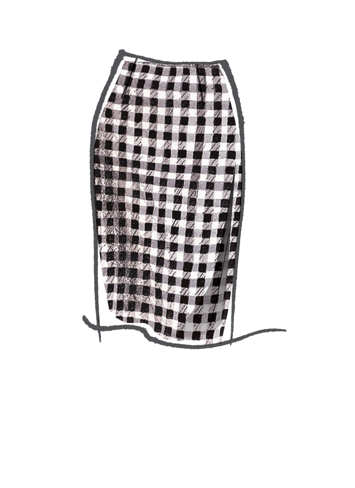 McCall's M8051 sewing pattern envelope showing skirt designs