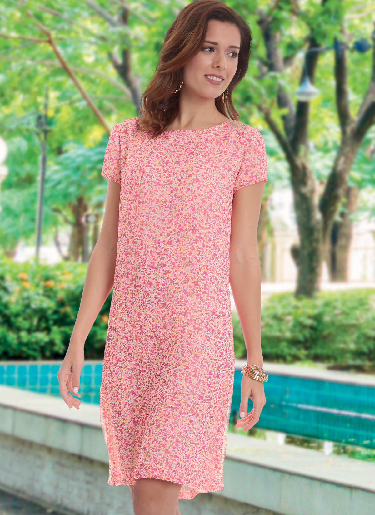 McCall's M8053 sewing pattern envelope showing sleeveless a-line dress designs