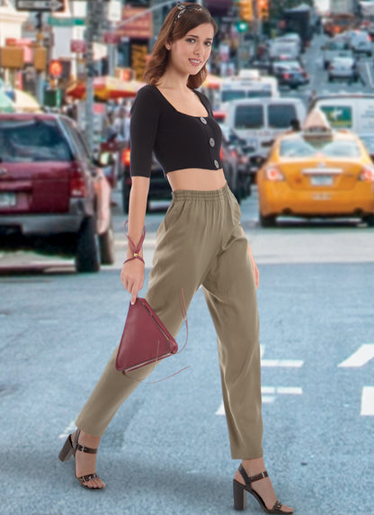 McCall's M8057 sewing pattern envelope showing shorts and trousers designs