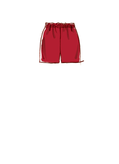 McCall's M8057 sewing pattern envelope showing shorts and trousers designs