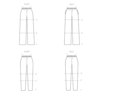 McCall's M8057 sewing pattern envelope showing shorts and trousers designs