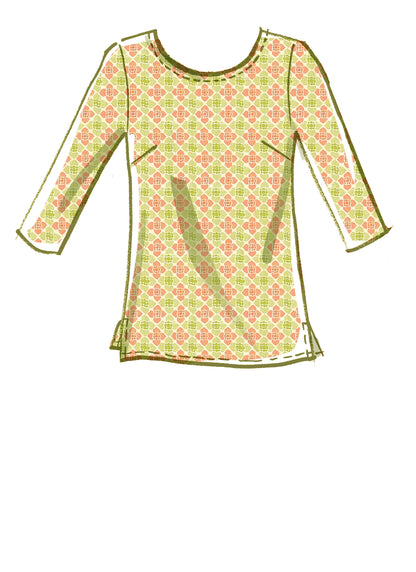 McCall's M8059 sewing pattern envelope showing tops and tunics designs