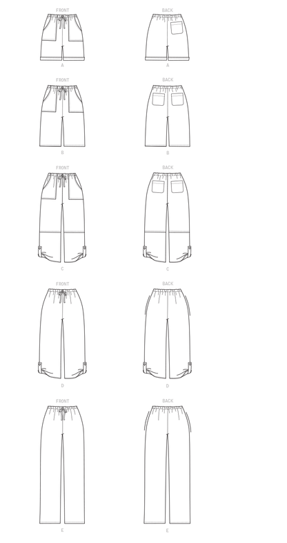 McCall's M8063 sewing pattern envelope showing shorts and trousers designs