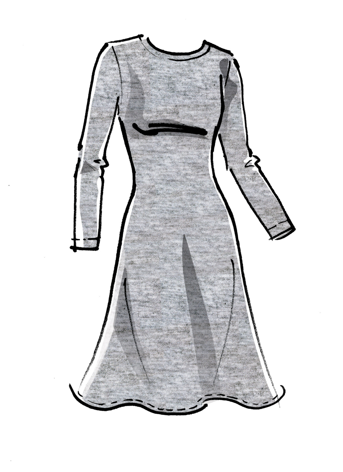 McCall's M8064 sewing pattern envelope showing pullover dress designs