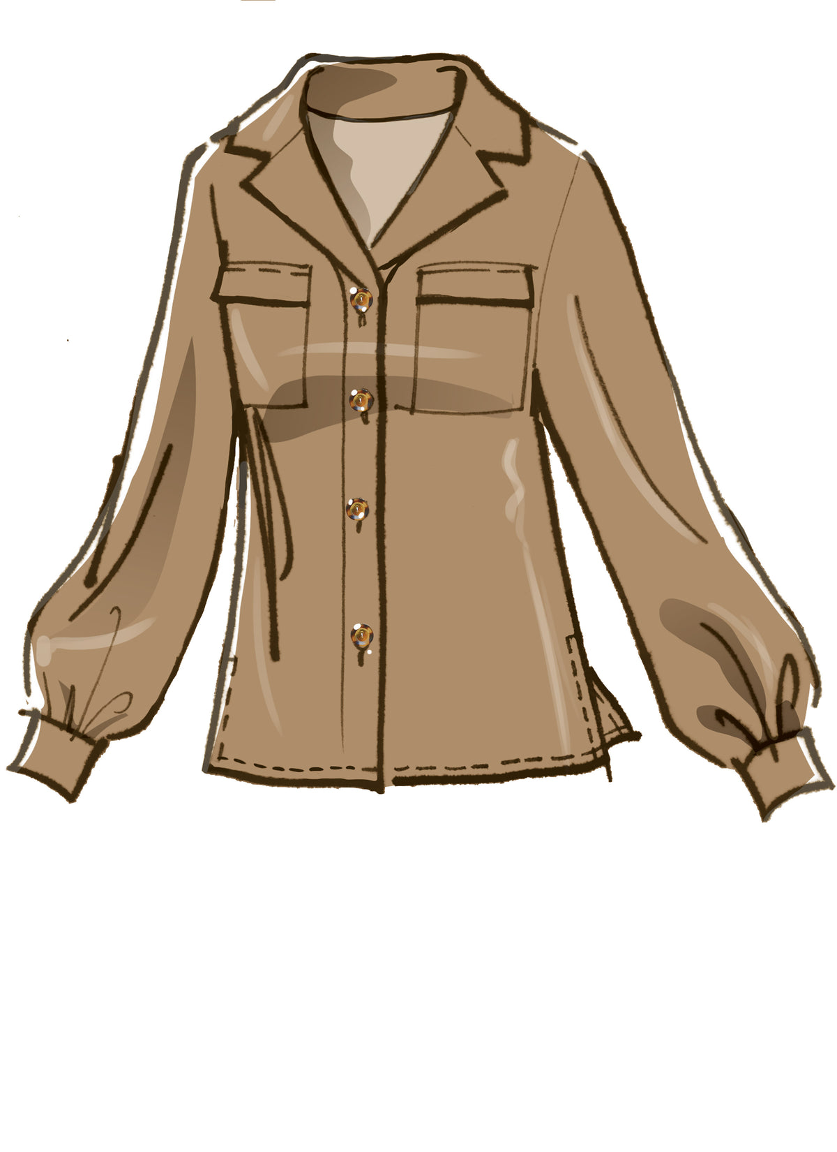 McCall's M8067 sewing pattern envelope showing loose-fitting top designs