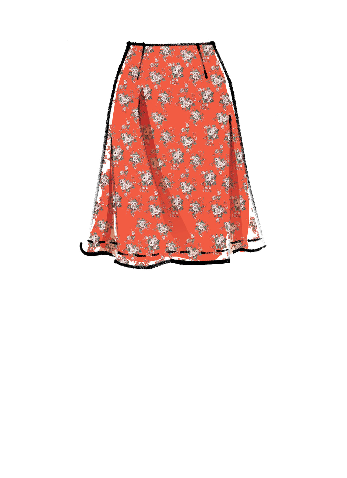 McCall's M8068 sewing pattern envelope showing skirt designs