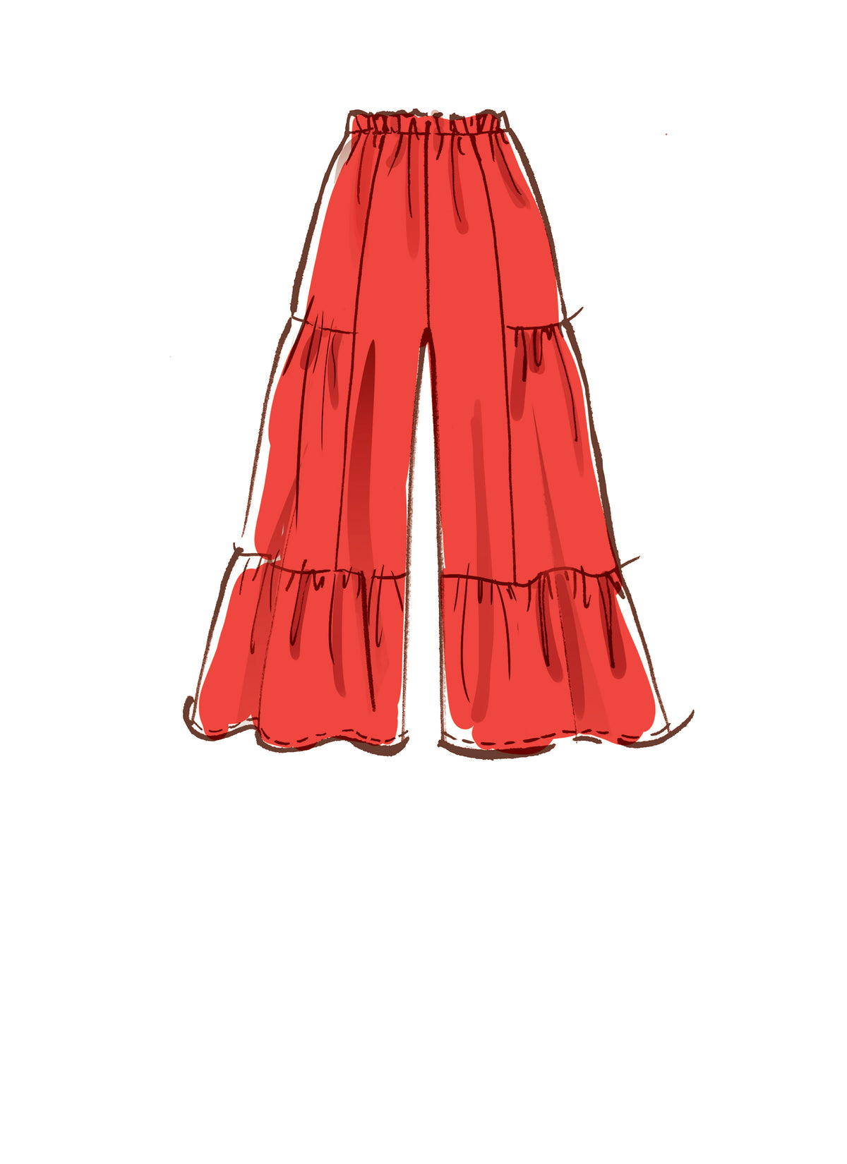 McCall's M8098 sewing pattern envelope showing wide leg trousers designs