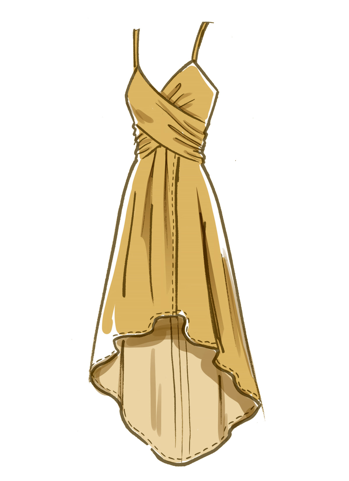 McCall's M8105 sewing pattern envelope showing faux wrap dress designs
