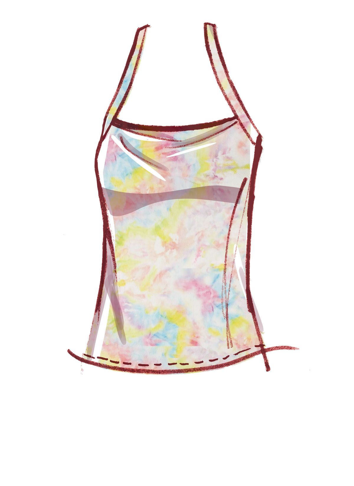 McCall's M8114 sewing pattern envelope showing the bias cut halter top designs