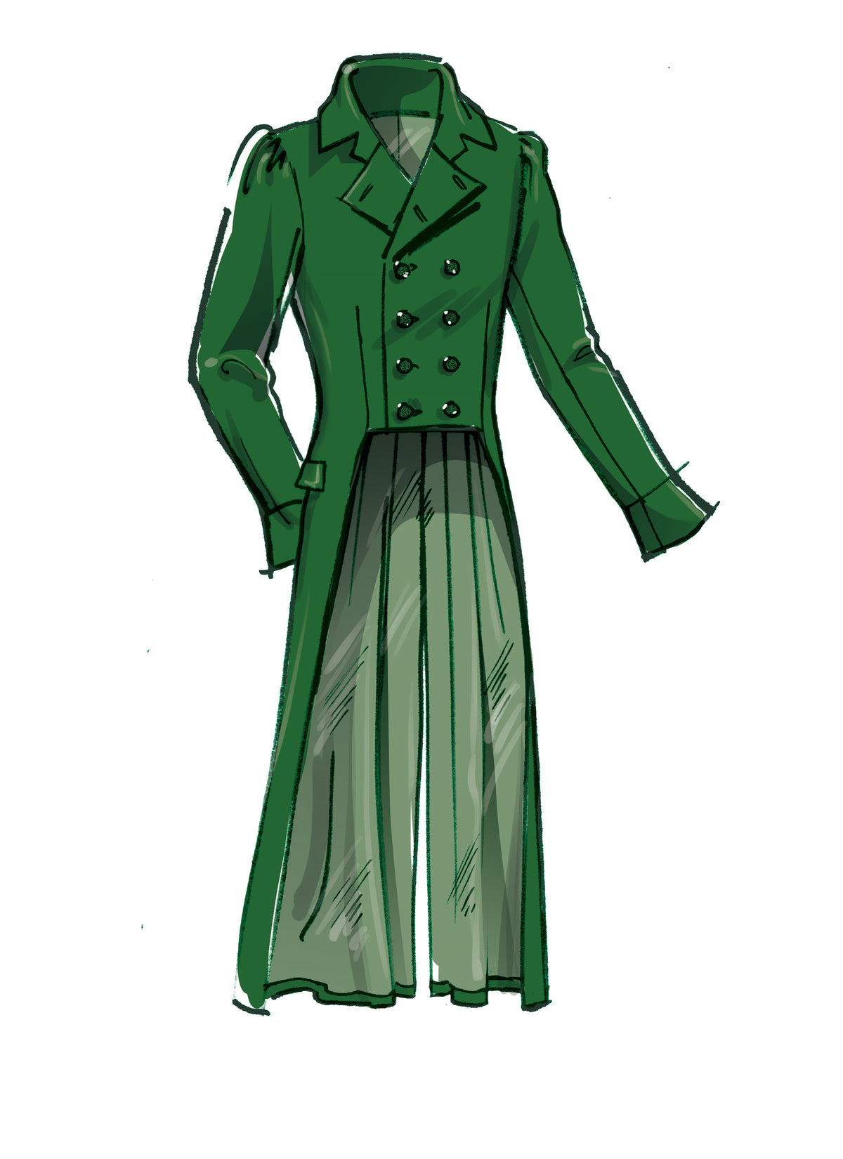 McCall's M8135 sewing pattern envelope showing the late 1800s jacket costume designs