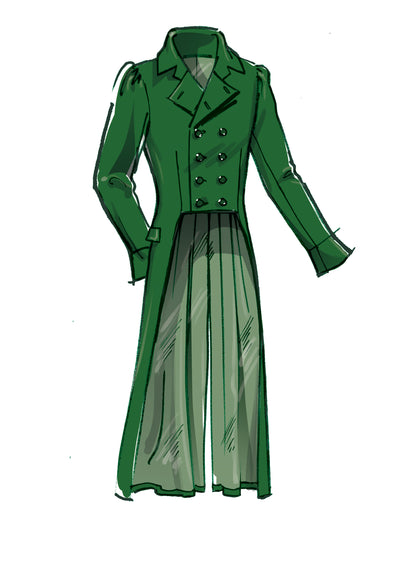 McCall's M8135 sewing pattern envelope showing the late 1800s jacket costume designs