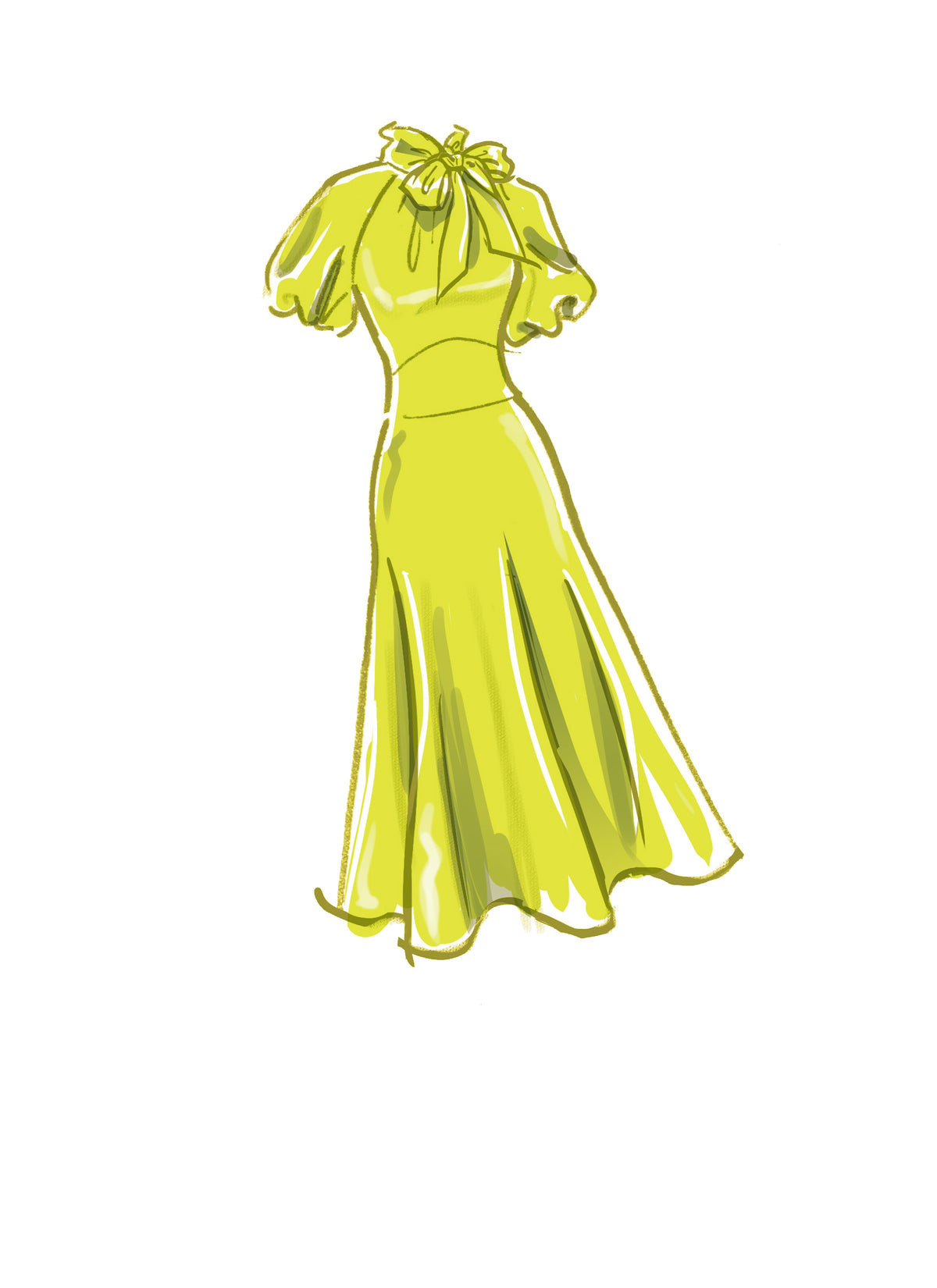 McCall's M8141 sewing pattern envelope showing the high neck dress designs
