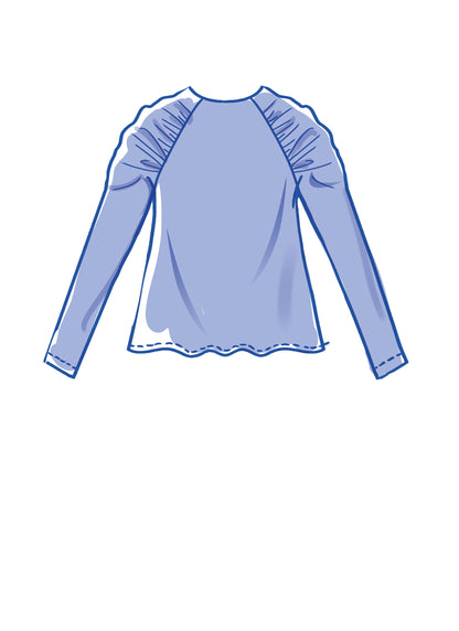 McCall's M8147 sewing pattern envelope showing the raglan sleeve top designs