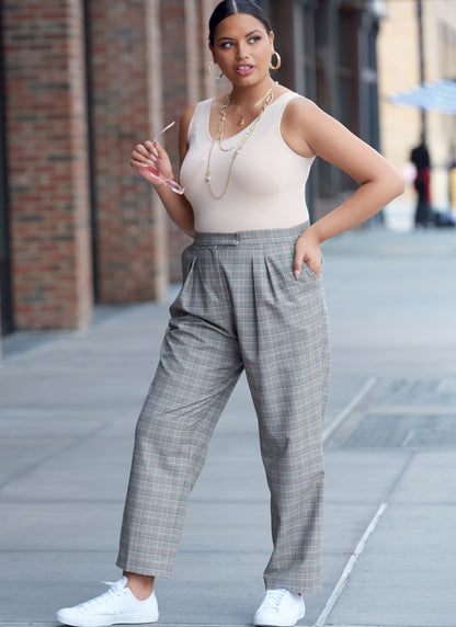 McCall's M8148 sewing pattern envelope showing the pleated trousers & shorts designs