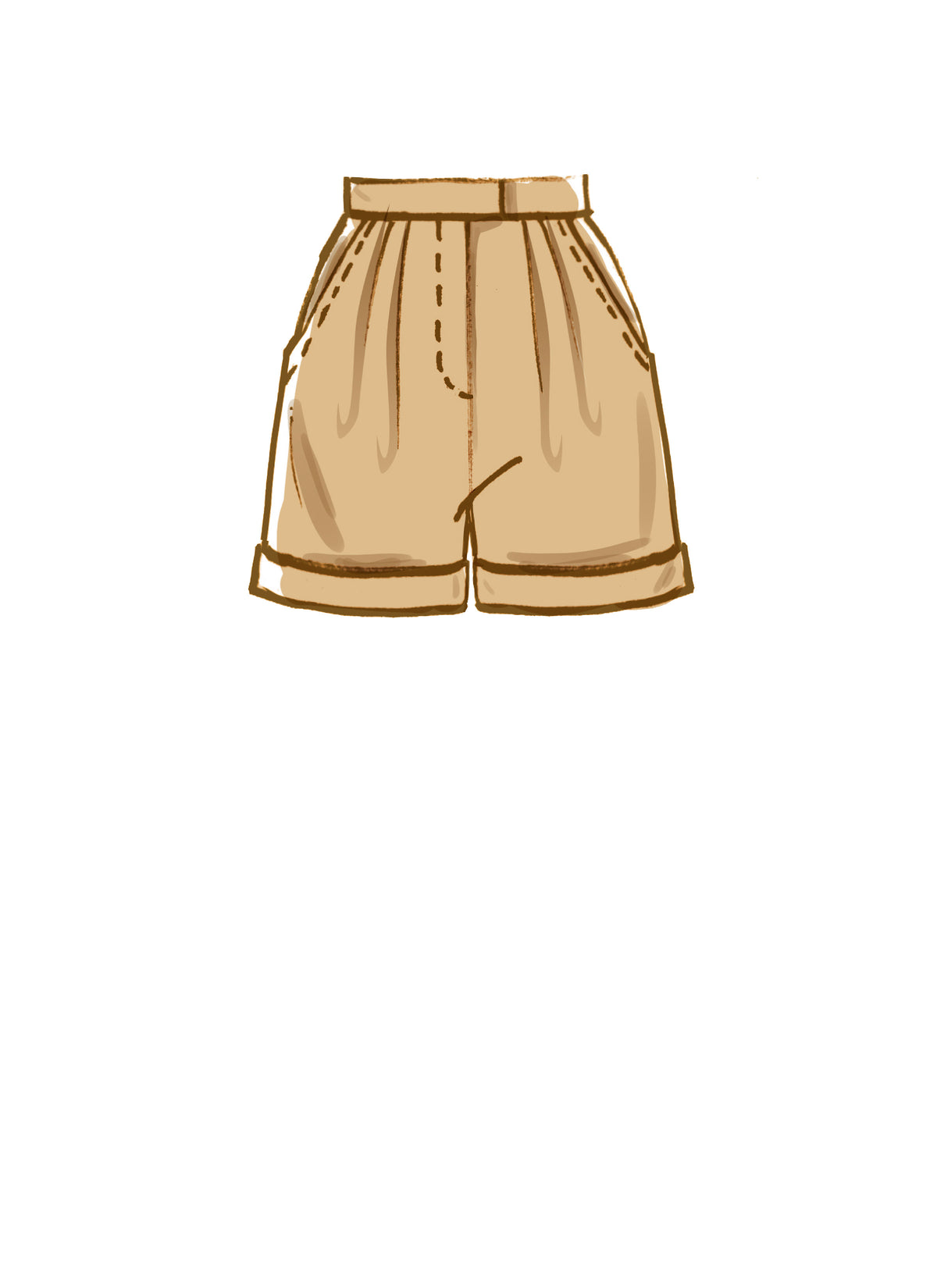 McCall's M8148 sewing pattern envelope showing the pleated trousers & shorts designs