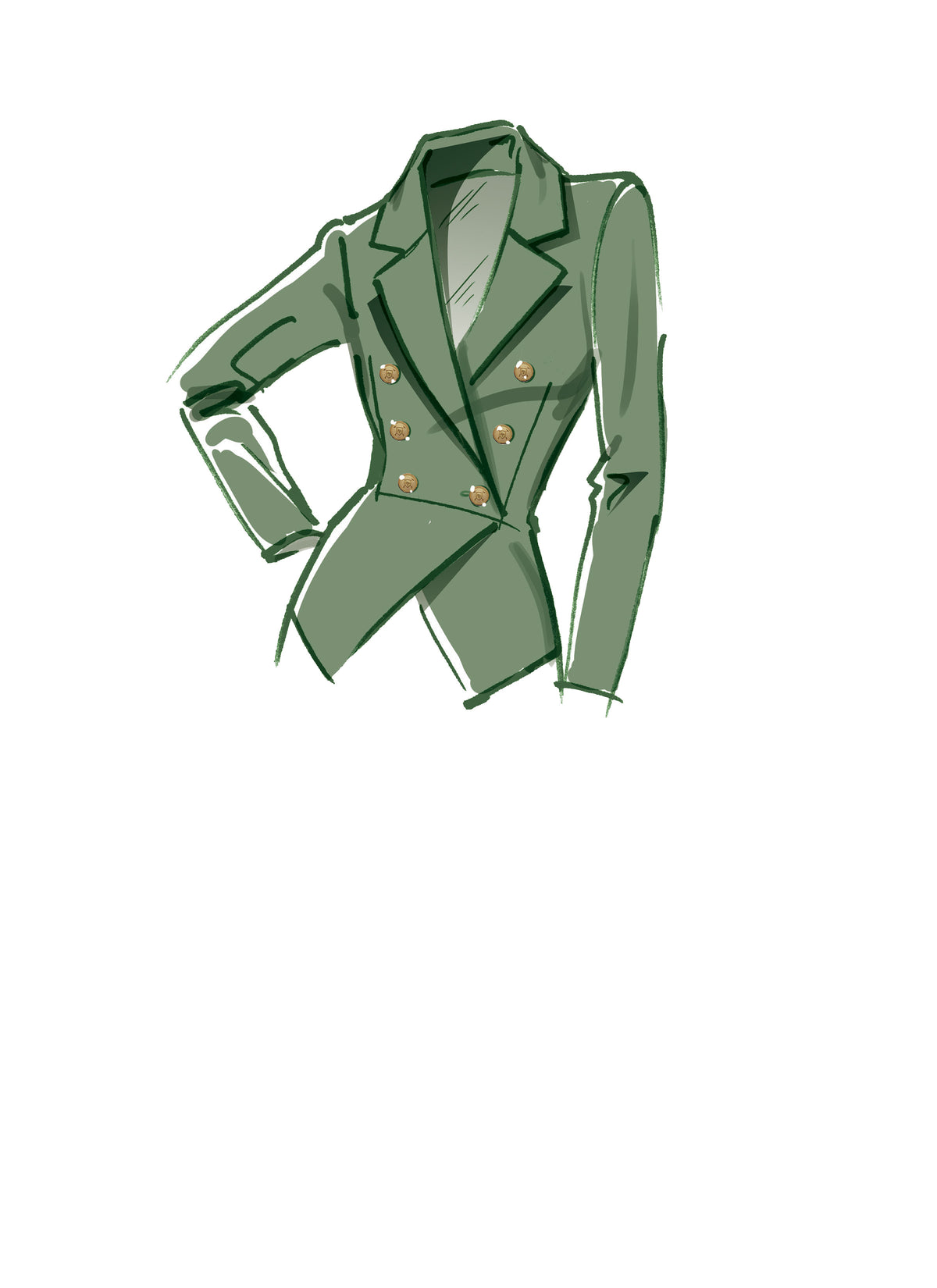 McCall's M8155 sewing pattern envelope showing the double breasted jacket & vest designs